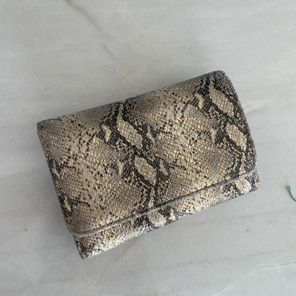 HOBO trifold snakeskin wallet